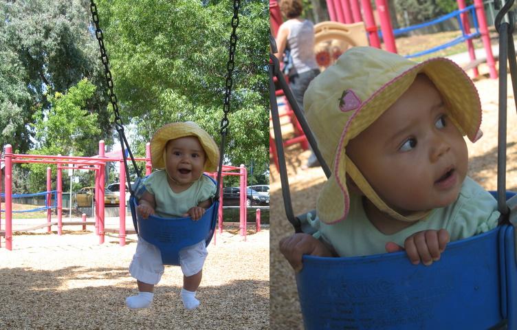 Fun on the swing